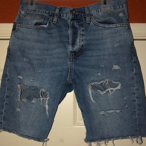 Cut up Jean shorts